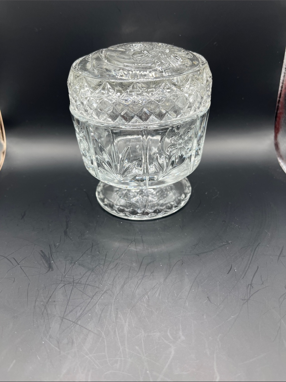 Vintage Avon Crystal Covered Trinket Dish
